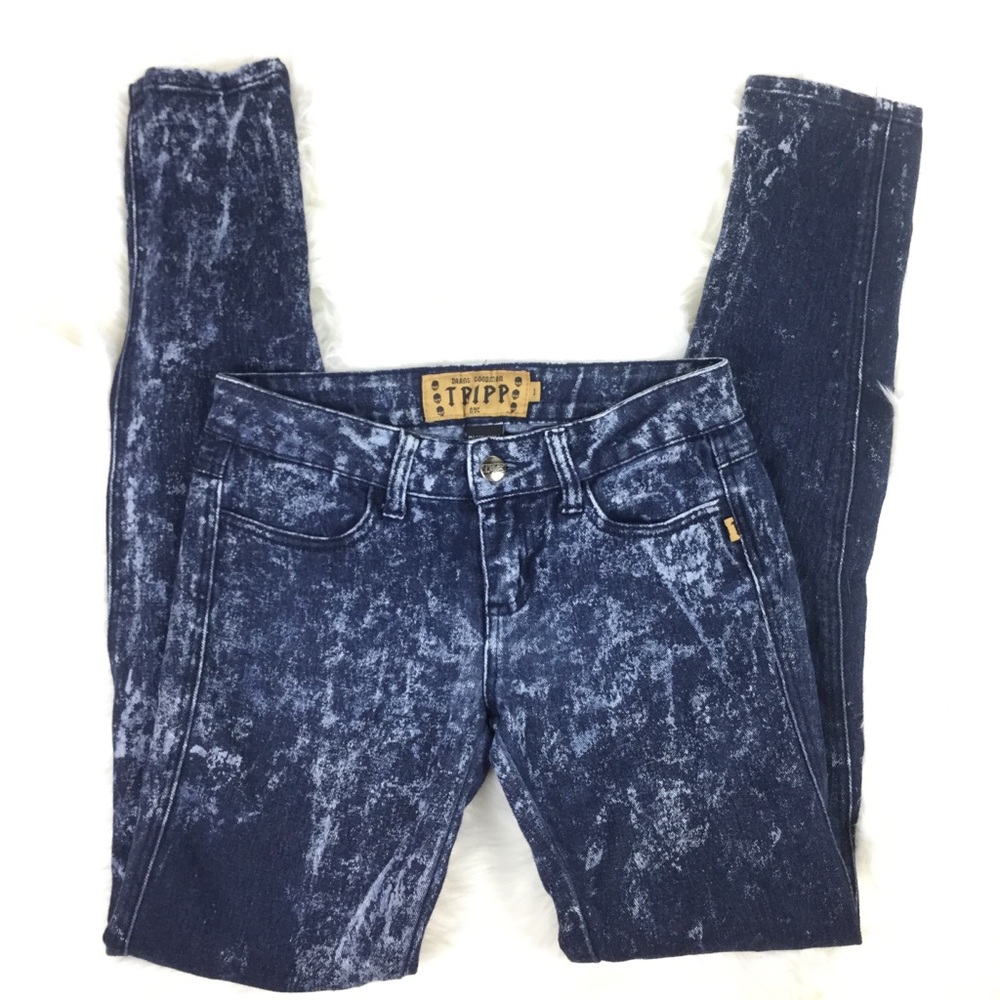 Bleach Blue Cigarette Skinny Jean Tripp Goth Punk